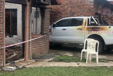 FATHER SETS HOUSE ALIGHT WITH DAUGHTERS INSIDE