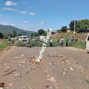 A COMMUNITY PROTEST AGAINST ESKOM AT MOTSINONI VILLAGE
