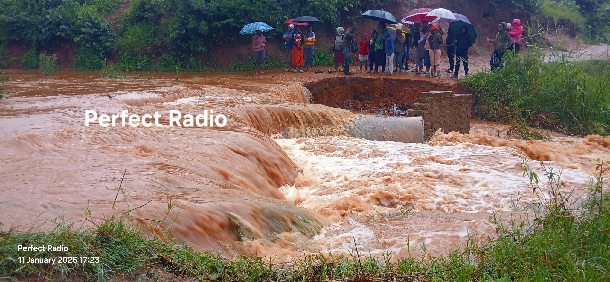THE MAMAKATA COMMUNITY IS CURRENTLY STRANDED AFTER A RECENTLY BUILT BRIDGE WAS SWEPT AWAY DUE TO POOR CONSTRUCTION