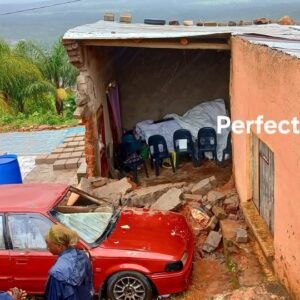 A THREE-ROOM HOUSE HAS COLLAPSED AND DESTROYED A CAR AT GA-MAPAANA