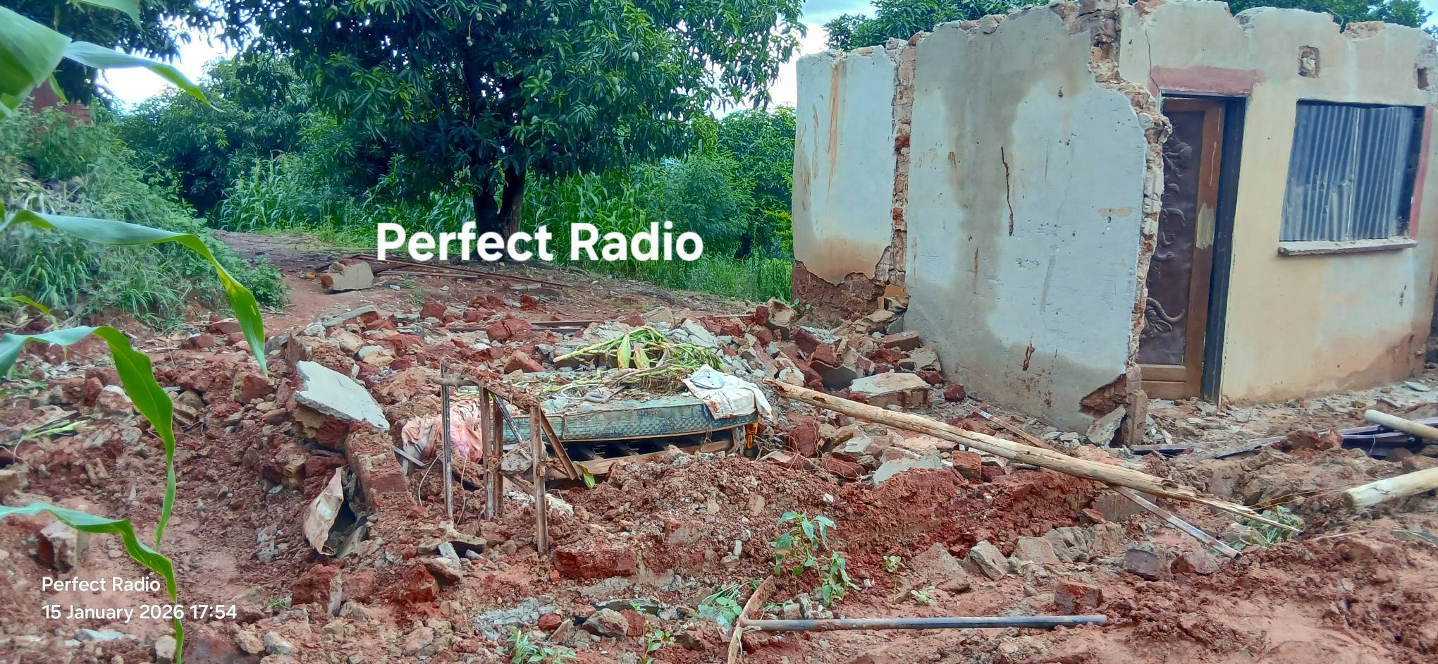 FAMILY OF THREE LEFT HOMELESS AFTER THEIR TWO HOUSES COLLAPSE IN KHEMARELA VILLAGE