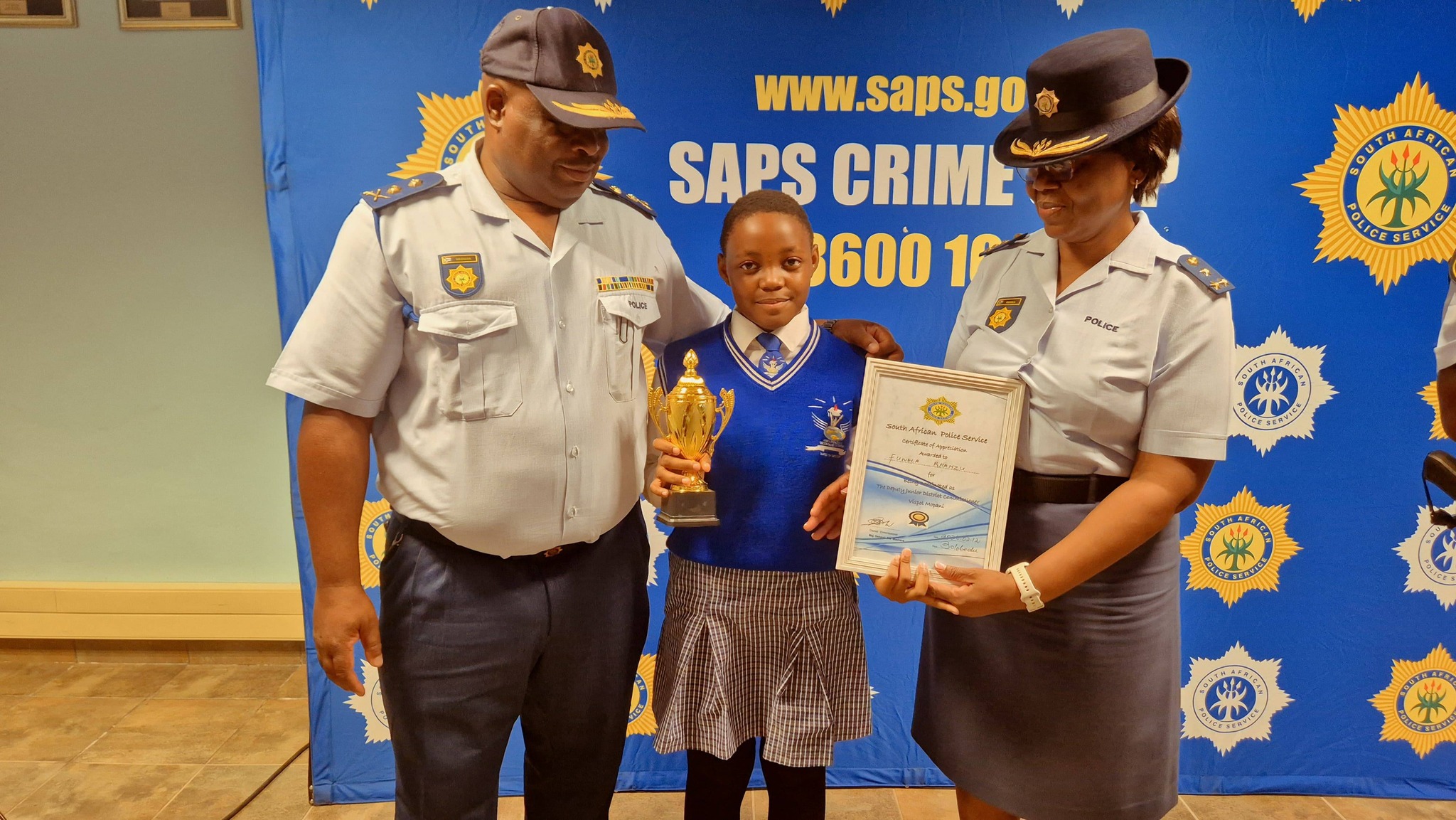 NQOBO SAMKELO WINS MOPANI DISTRICT SAPS JUNIOR COMMISSIONER